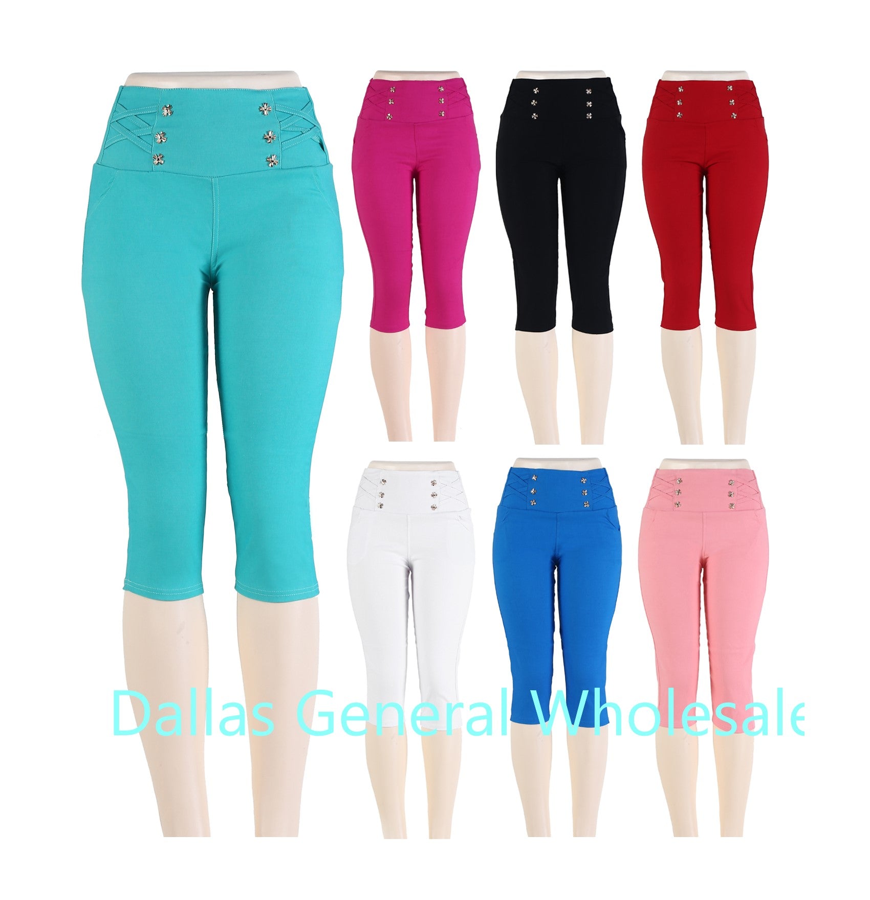 Bulk Buy High Wasit Capris Pants Wholesale