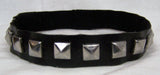 Wholesale Metal Studs Imitation Leather Studded Neck Leather Choker Necklace (Sold by the piece or dozen)