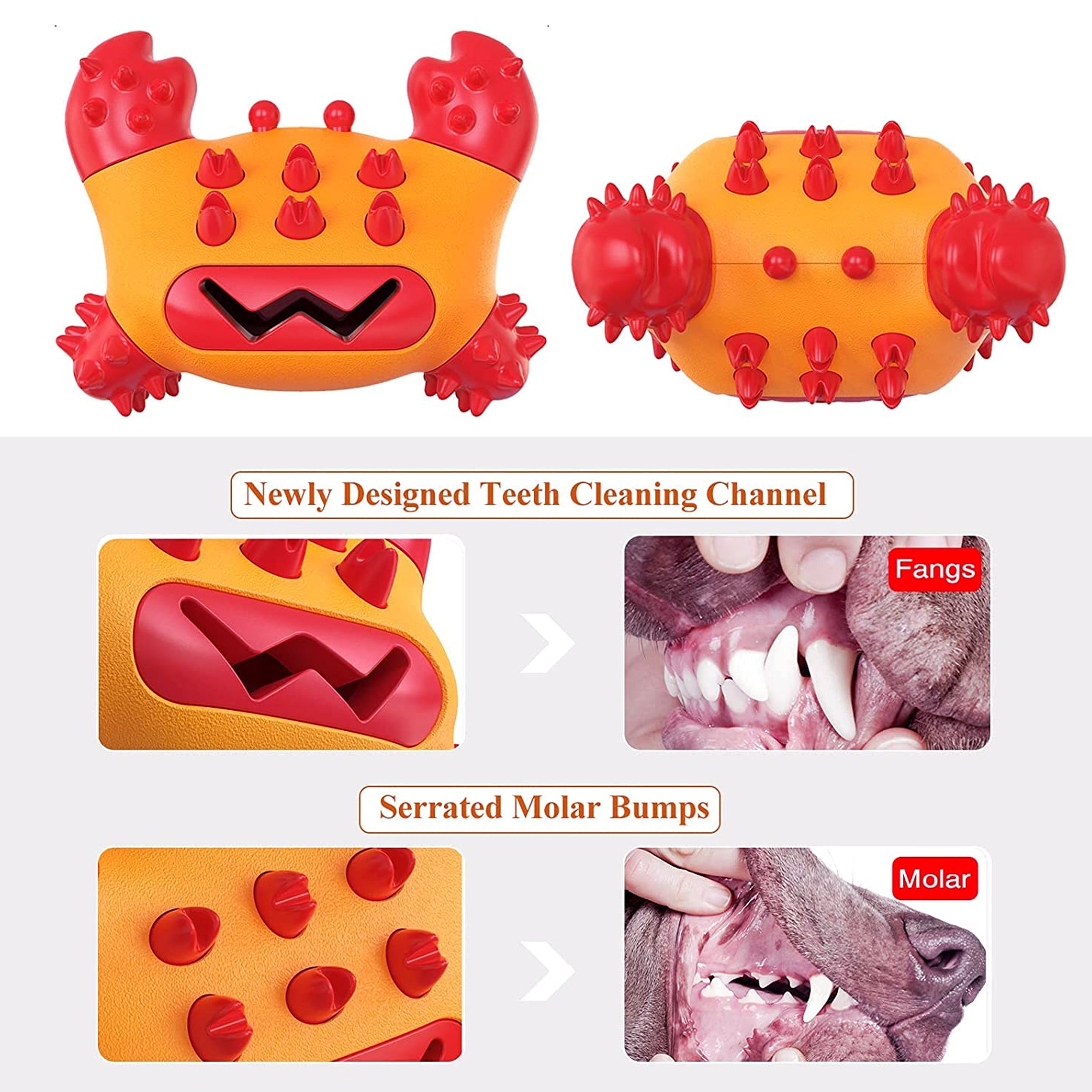 Crab Teeth Clean Dog Chew Toys Features