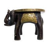 Handcrafted Wooden Elephant Table