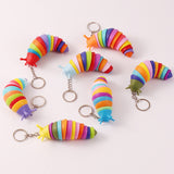 Rainbow Slug Keychain Fidget Toy