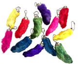 Wholesale Threads Premium Rabbit Rabbit's Foot Keychain Assorted Colors - 12 Pieces
