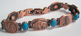 Wholesale INDIAN STYLE COPPER MAGNETIC LINK BRACELET (sold by the piece )