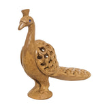 Wooden Peacock Statue