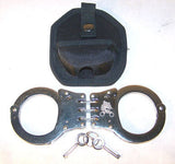 Deluxe Hinged Silver Chrome Police Handcuff in Bulk