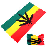 Wholesale REGGAE POT LEAF MULTI FUNCTION SEAMLESS BANDANA WRAP