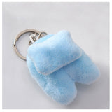 Tooth Shape Soft Plush Stuffed Keychain - Assorted Colors