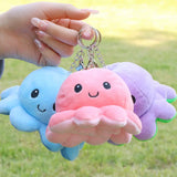 Mini Octopus Face Changing Flippy Soft Plush Keychains - Assorted