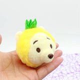 Cute Bear Pineapple Theme Soft Stuffed Plush Keychains