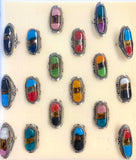 Wholesale TRI COLOR RESINA ALPACA SILVER  HANDCRAFTED RINGS