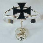Wholesale IRON CROSS BRACELET WITH MATCHING RING (Sold by the piece) *- CLOSEOUT NOW $ 7.50 EA