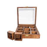 Handcrafted Wooden Spice Box Container