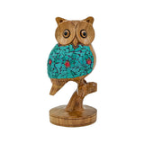 Wooden Big Stone Owl Statue