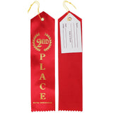 Award Ribbon - Second Place Red In Bulk