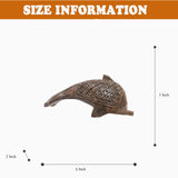 Handcrafted Wooden Dolphin Statue