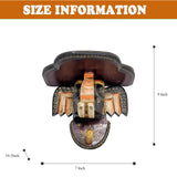 Wooden Elephant Face Wall Bracket