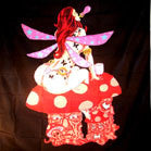 Wholesale FAIRY ON MUSHROOM WALL BANNER (Sold by the piece) -* CLOSEOUT $2.50 EA