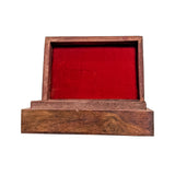 Wooden Brass Flower Jewelry Box