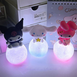 2407TA Kawaii Kuromi Cinnamoroll Night Light Glowing Children Toy Bedside Lamp Anime Cartoon Melody Cute Children Kid Present Gifts