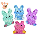 Bunny Marbleized Bubble Popper For Kids In Bulk- Assorted