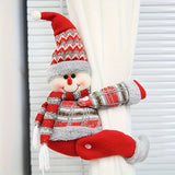 CF-1 1-4pcs/ set Christmas Plush Doll Set - Santa Claus with Snowman, Cartoon Window Hanging Decoration for Trees and Home Decoration