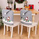 CF-186 sets of Christmas grey print chair covers, holiday decorations, Christmas home decorations, atmosphere ornaments.