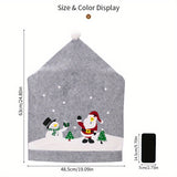 CF-186 sets of Christmas grey print chair covers, holiday decorations, Christmas home decorations, atmosphere ornaments.