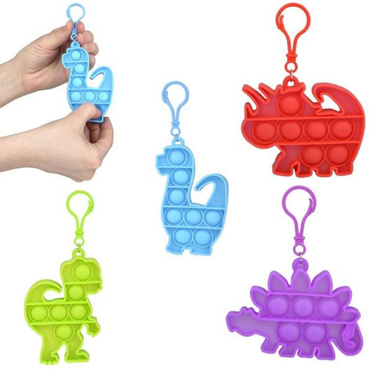 Wholesale Dinosaur Bubble Keychain kids toys- Assorted