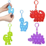 Wholesale Dinosaur Bubble Keychain kids toys- Assorted