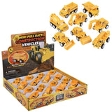 Mini Die-Cast Pull Back Construction Vehicles Kids Toy In Bulk - Assorted