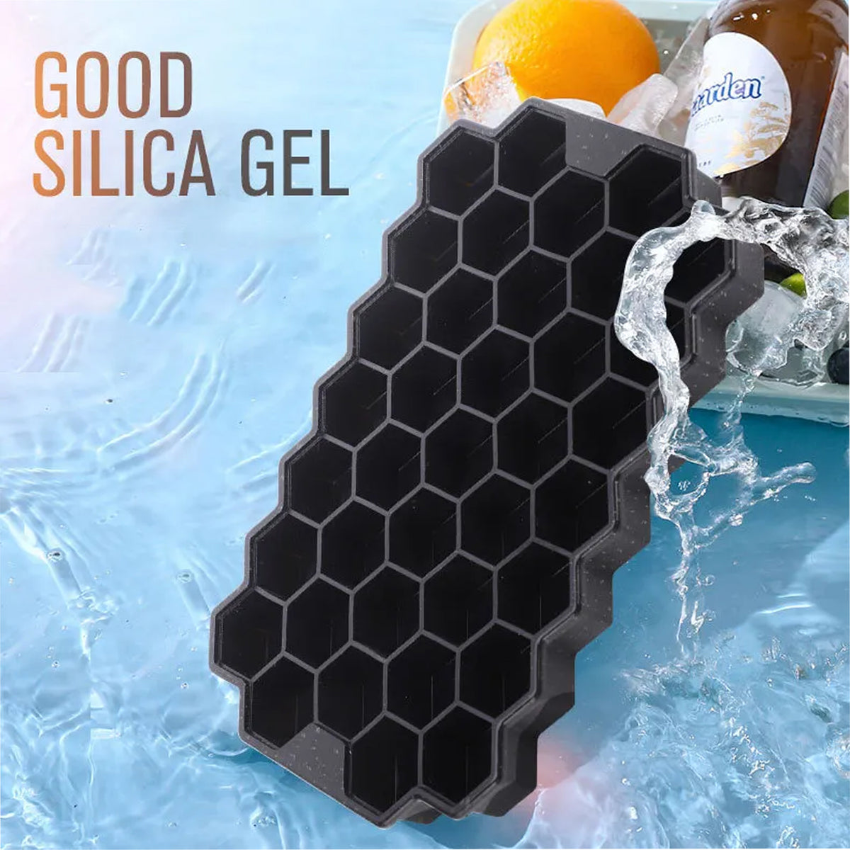 Assorted Silicone Honeycomb Shape Ice Cube Maker Tray For Kitchen