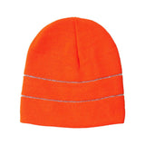 Knit Beanie With Reflective Stripes In Bulk- Assorted