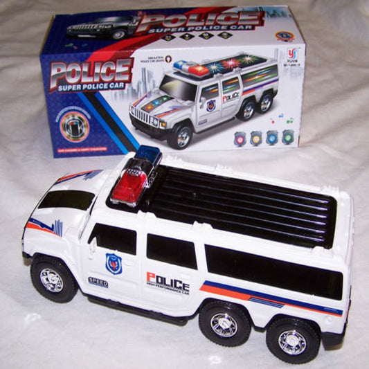 Police SUV Car With Lights Friction Music And Siren (Sold By Piece/Dozen)