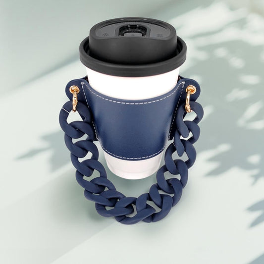 Faux Leather Coffee Cup With Resin Strap (1 Dozen=$139.99)