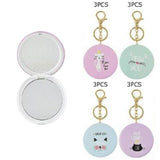 Cat Printed Compact Mirror Keychains (Sold by Dozen=$23.88)