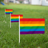 Rainbow Color Hand-Held Flags | Size 12"x18"inch