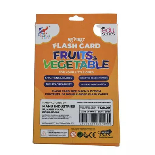 Fruit & Vegetable Flash Card Early Learning Kids Card Toy