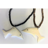 Wholesale Coconut Shell With Real Bone Dolphin Necklace For Women's (Sold by Piece & dozen)