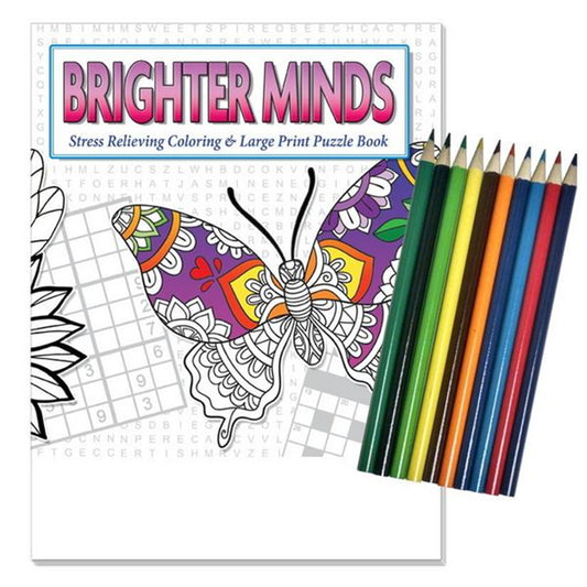 Adult Coloring and Large Print Puzzle Book In Wholesales