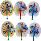 Folding Hand Fans Japanese Design for Women (6 Pack) - Decorative Handheld Personal Mini Fans