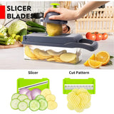 Vegetable Chopper Multifunctional 15 in 1 Food Cutter Kitchen Vegetable Slicer Chopper