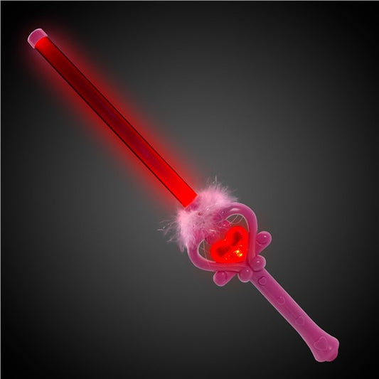 Lace Heart Light Up Fairy Wands- Assorted (Sold by DZ=$36.99)
