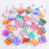 2407TA 10/20pcs Mini Pop Keychain Toddler Sensory Fidget Toys Bulk Classroom Prizes Kids Birthday Party Favors Wedding Gift for Guests