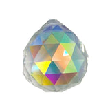 Wholesale 30mm Clear Glass Crystal Prism Rainbow Light Ball Drilled Holes for Hanging (sold by piece or dozen)