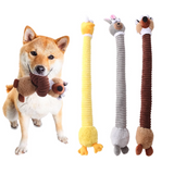 2808GP Long Dog Cartoon Long Neck Animal Gnawing Toy Sound Grinding Accompany Bichon Corgi Golden Retriever Samo