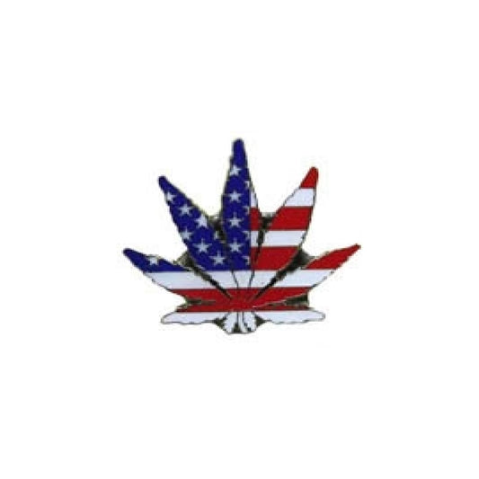 Wholesale USA Flag Pot Leaf Design Jacket Pin - Stylish Accessories For Unisex