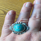 Adjustable Turquoise Beautiful Ring | Sky Blue Color Sterling Silver - Sold by Piece