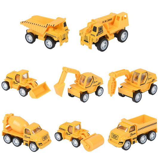 Mini Die-Cast Pull Back Construction Vehicles - Assorted