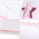 White Cowgirl Hats with Pink Sequin For Kids In Bulk