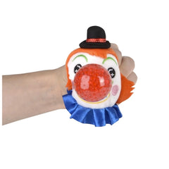 Clown Bead Plush Squeezy Ball Kids Toy In Bulk- Assorted